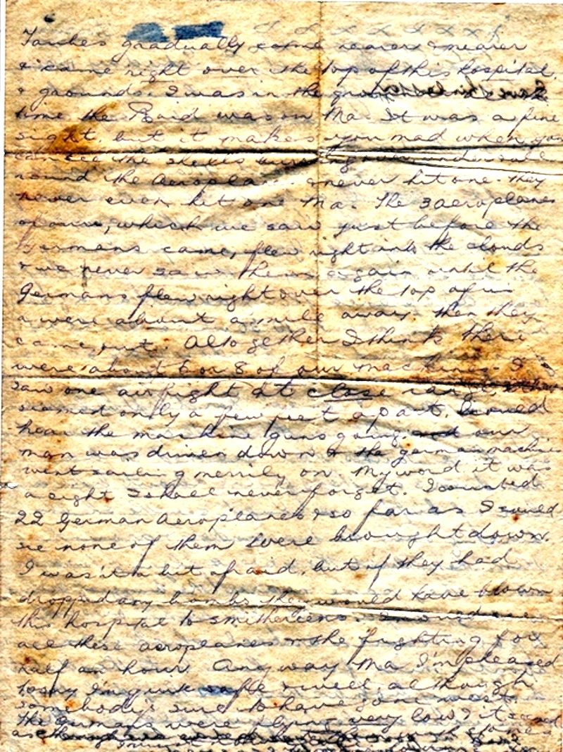 Herbert Sudbury Smith's letter ed 2 larger from Brook War hospital p2