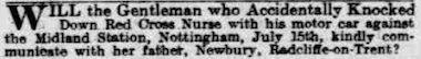 Newbury Nottm Evening Post 27 July 1916