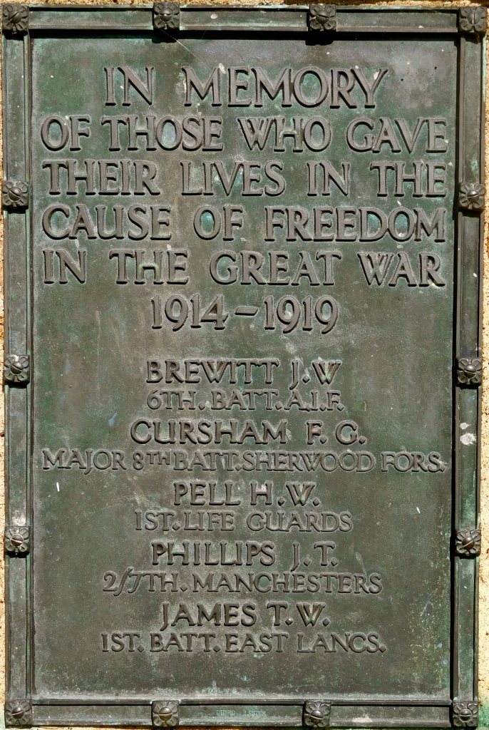 Holme Pierrepont plaque those killed