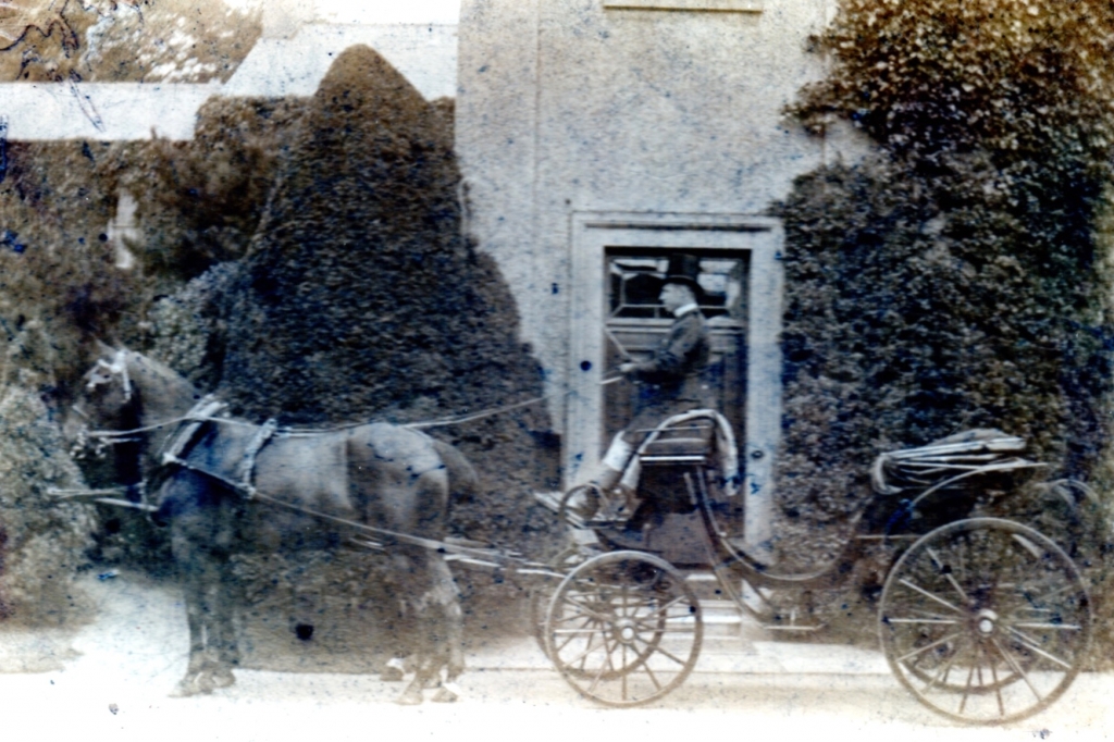 Carriage outside `British Legion`