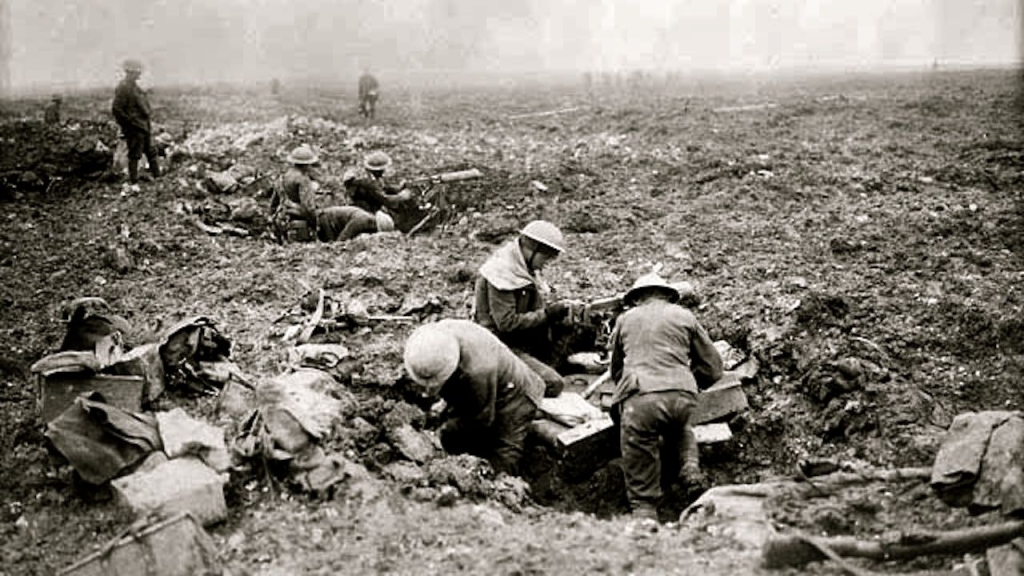 vimy-advance Canadian machine gunners Vimy Ridge