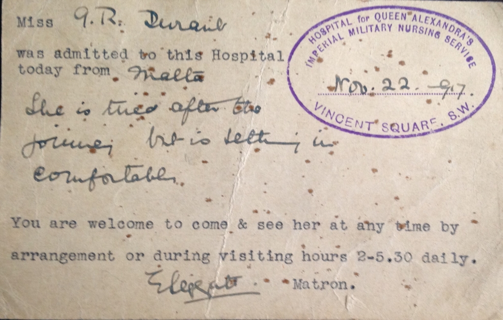 Postcard from hospital