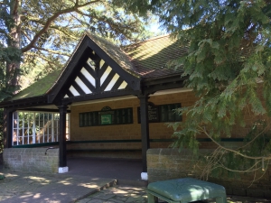 Pavilion with memorial plaques